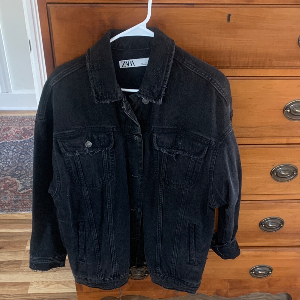 Zara Charcoal Denim Jacket